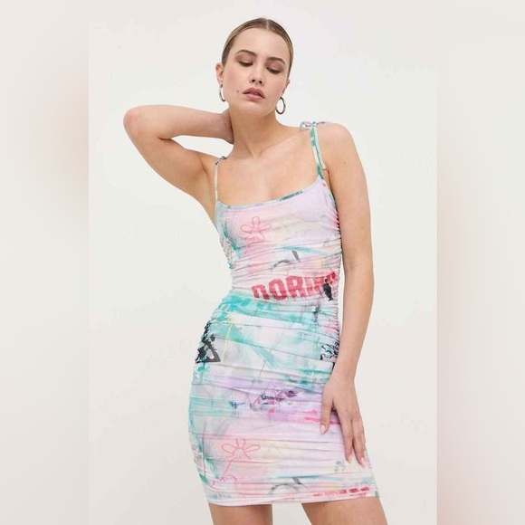 RARE Guess x brandalised with graffiti by Banksy NWT XS Watercolor - Picture 1 of 11